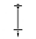 Isolated object of dowel and screw symbol. Graphic of dowel and srew stock vector illustration.